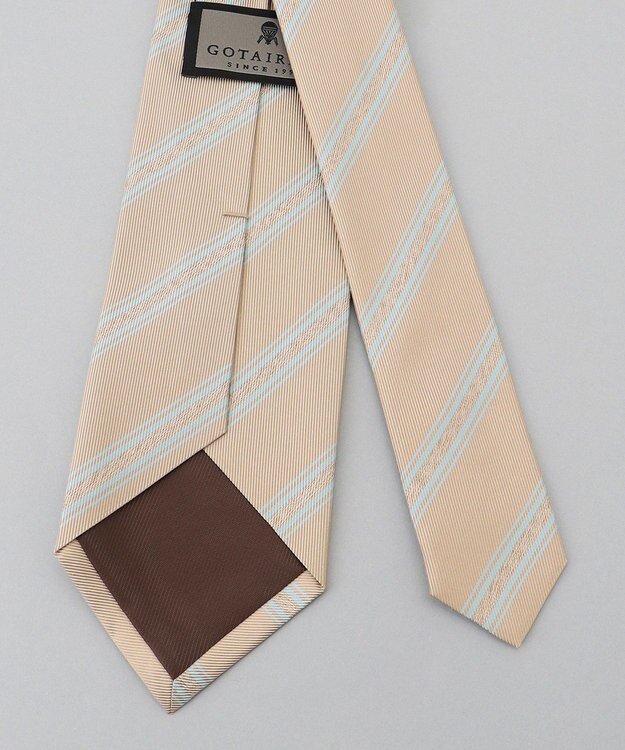 GOTAIRIKU Fermo Fossati_レジメンタル ネクタイ ベージュ系1