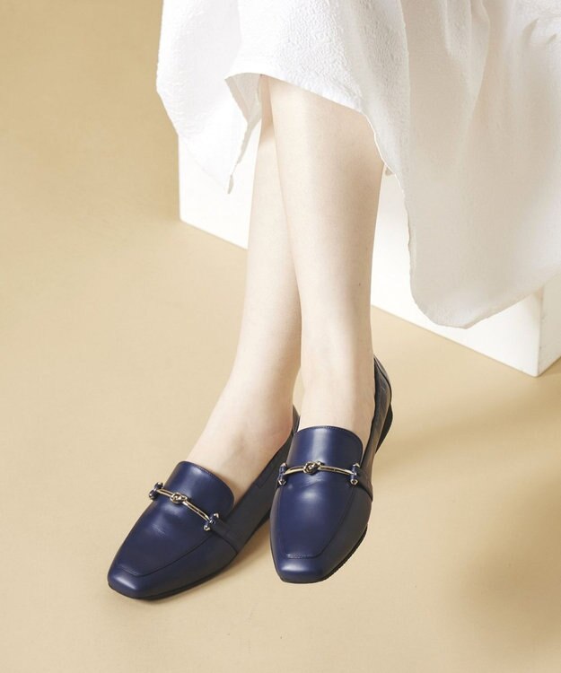 Dominic3 軽量 ノットビットソフトレザーローファー ブラック