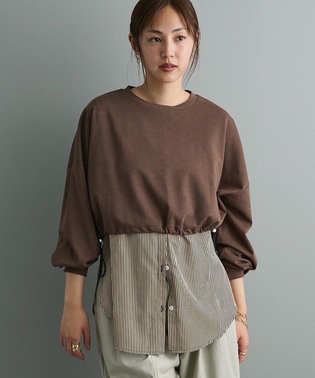 CRAFT STANDARD BOUTIQUE ポンチ＋布帛セットチュニック C