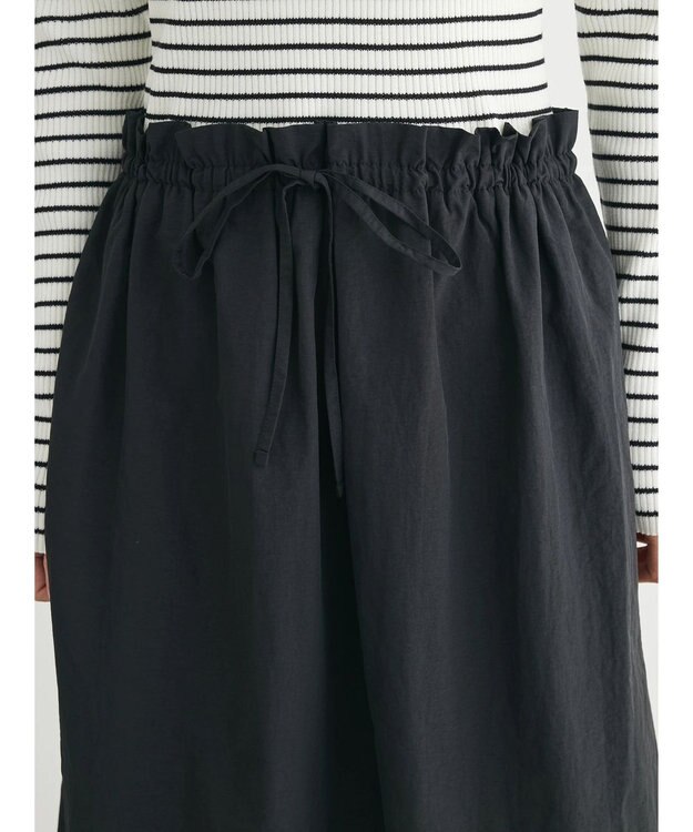 Green Parks ドッキングニットワンピース Black