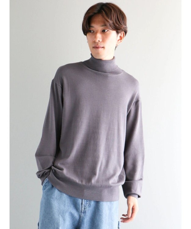 CRAFT STANDARD BOUTIQUE タートルネックニットプルオーバー Charcoal Gray