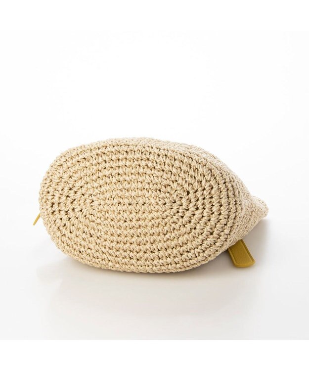 UNBILLION cachecache ベルトハンドルベーシック手編みトートバッグ イエロー