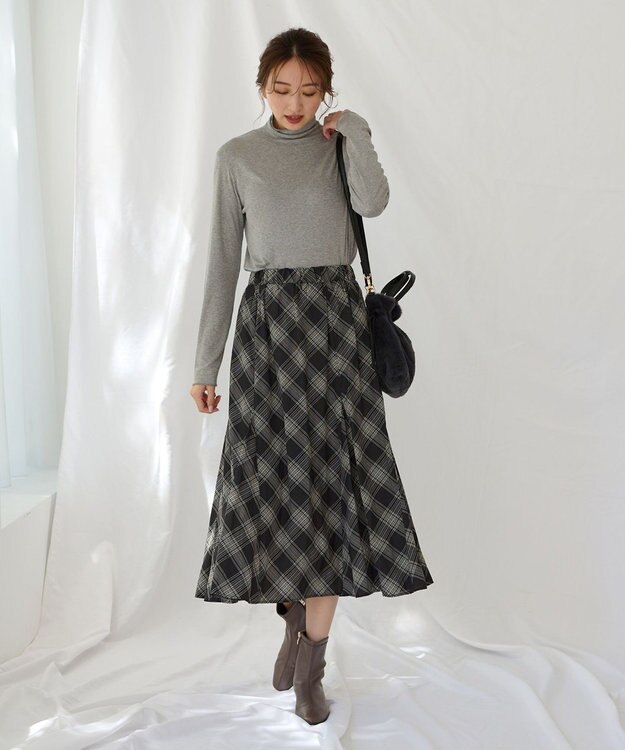 ANY L シアータートルネック TOPグレー