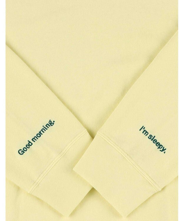 une nana cool 【綿混】あくびのお嬢さんの裏毛フーディーパジャマ イエロー