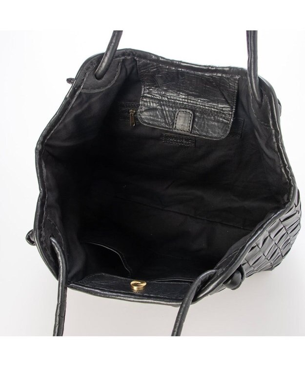 UNBILLION ピークスピーク PEAKS PEAK / 牛革レザーメッシュトートL ブラック