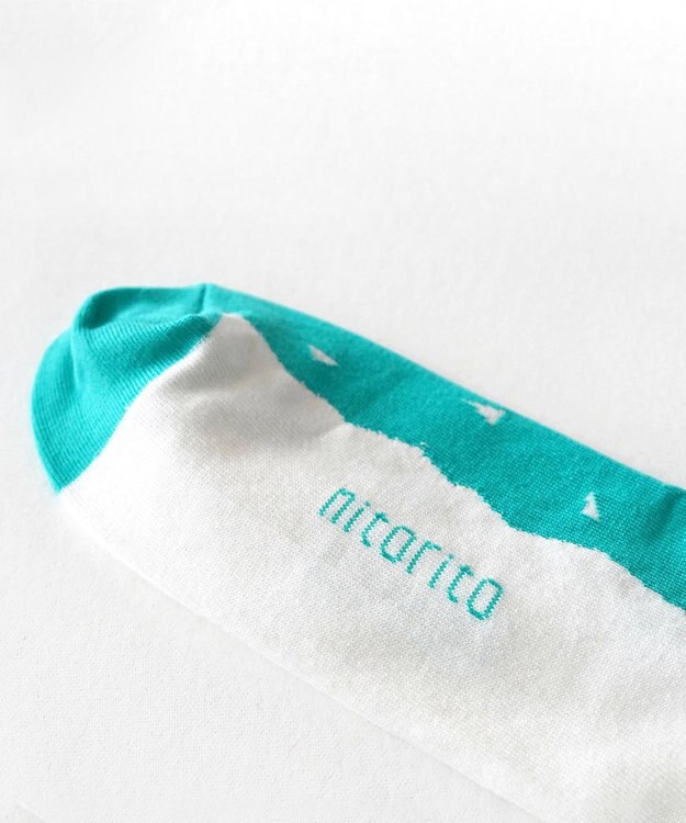 nitorito 【UNISEX】米沢オリジナル柄 mountain&moon 靴下 white
