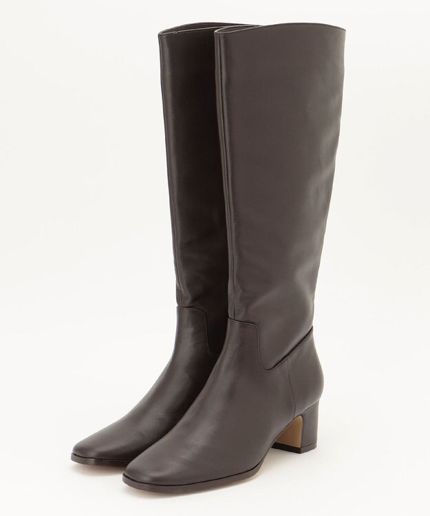 J.PRESS LADIES レザー ロングブーツ ブラウン系