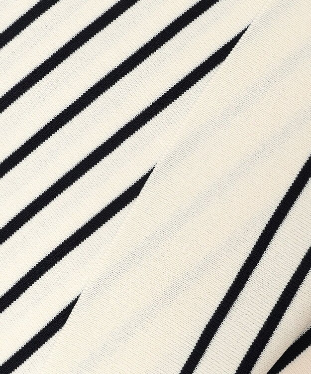 ANY パフスリーブニットプルオーバー オフ×ネイビー