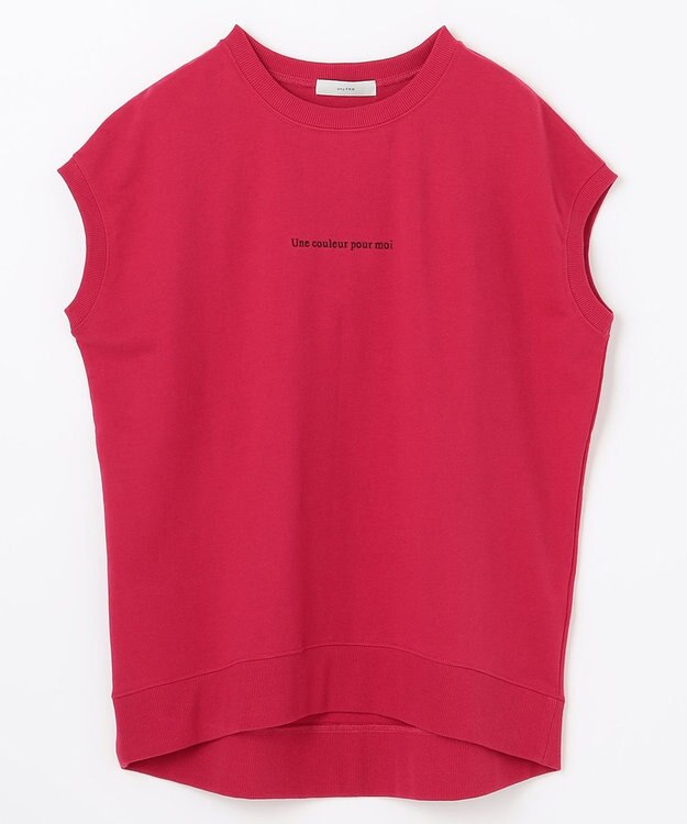 ANY 【2SET】ミニロゴトップス×ドットプリーツスカート セット レッド×ブラック