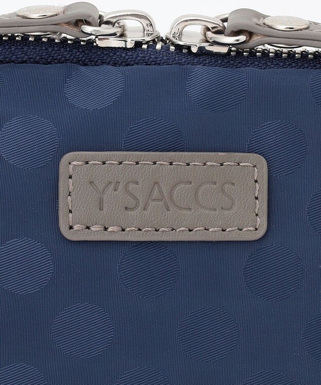 Y'SACCS ドットジャカード　コスメポーチ ネイビー