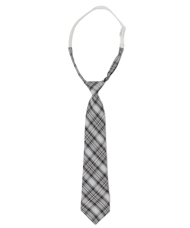 WEGO 【SCHOOLITEM】チェックスクールネクタイ グレーチェック2