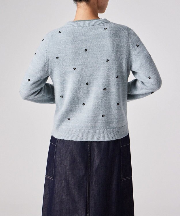 Paul Smith ホースシュー ビーズ カーディガン グレイッシュブルー