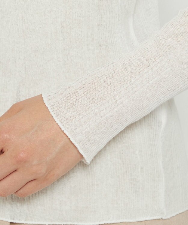 uncrave 【手洗い可】シアー ランダムリブ カットソー（uncrave STANDARD） オフ