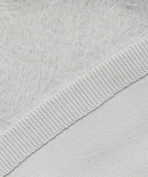 ICB ヘアリーショートジレ ライトグレー系