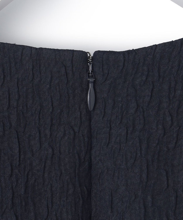 23区 S 【APPLAUDIR】マトラッセジャカード フレアドレス ネイビー系