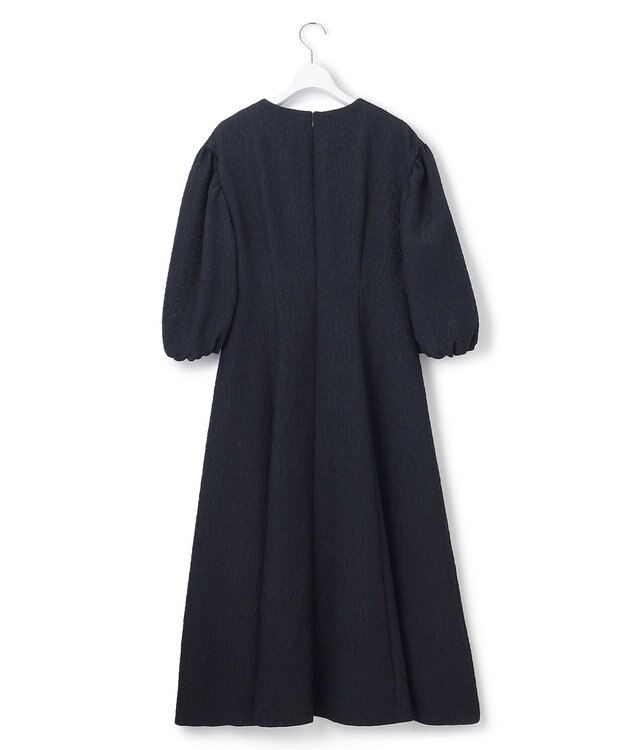 23区 S 【APPLAUDIR】マトラッセジャカード フレアドレス ネイビー系