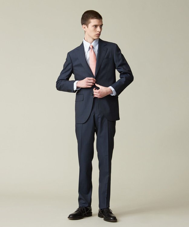 J.PRESS MEN 【ESSENTIAL CLOTHING】インディゴルック マイクロヘリンボーン スーツ ダルブルー系1