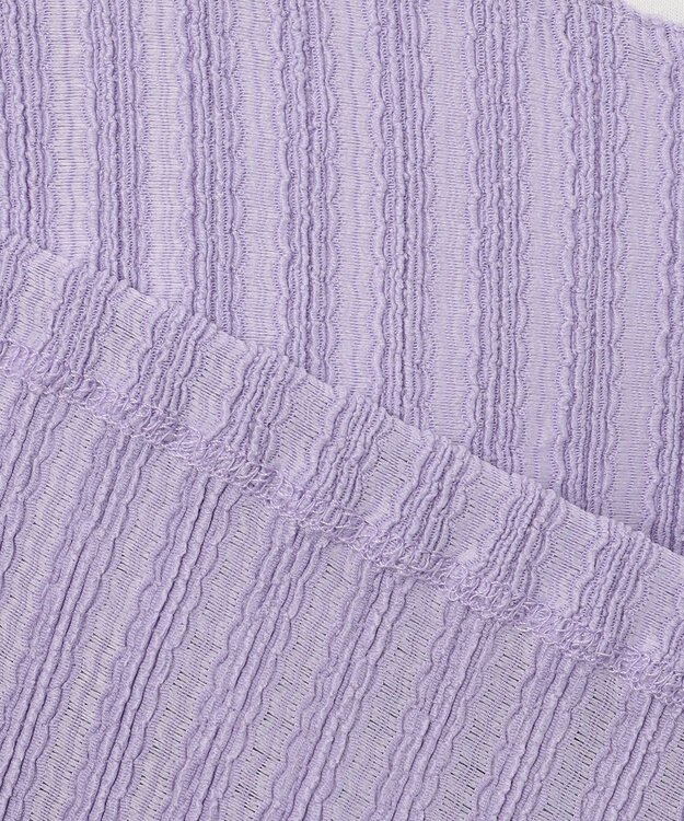 組曲 KIDS 【80-100㎝】レースカットソーコンビ チュニック ラベンダー系