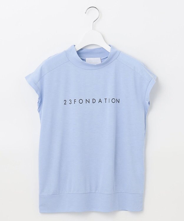23区GOLF 【23Fondation/WOMEN】フレンチスリーブ ロゴトップス サックスブルー系