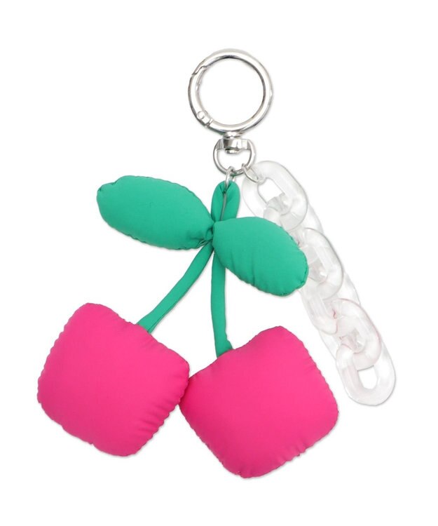 WEGO BIGチェリーチェーンキーホルダー ピンク