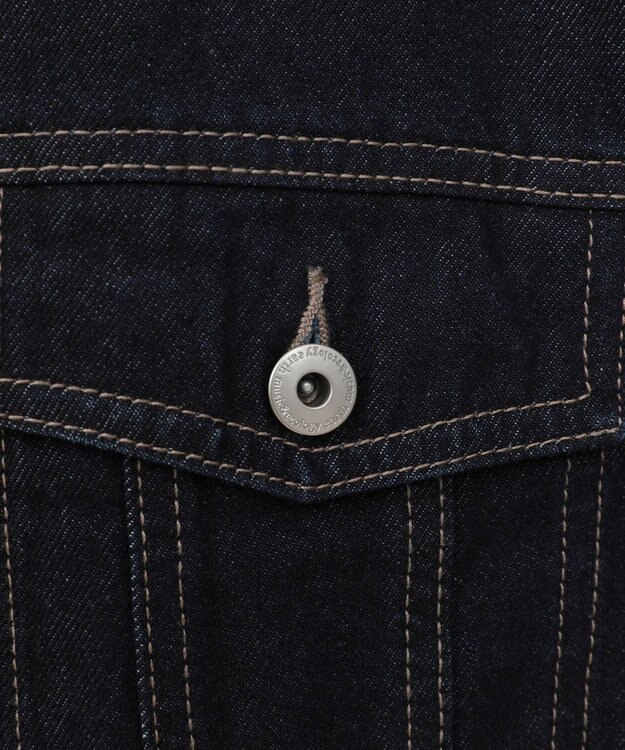 earth music&ecology ショートジップデニムジャケット Indigo