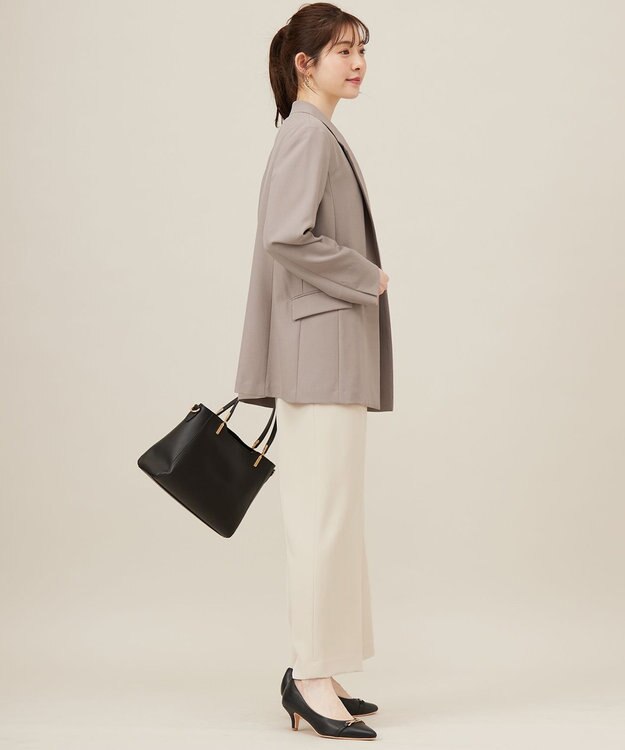 ANY SIS L 【UVカット・接触冷感・吸水速乾】スマートビューティストレッチ  ダブルブレストジャケット グレージュ