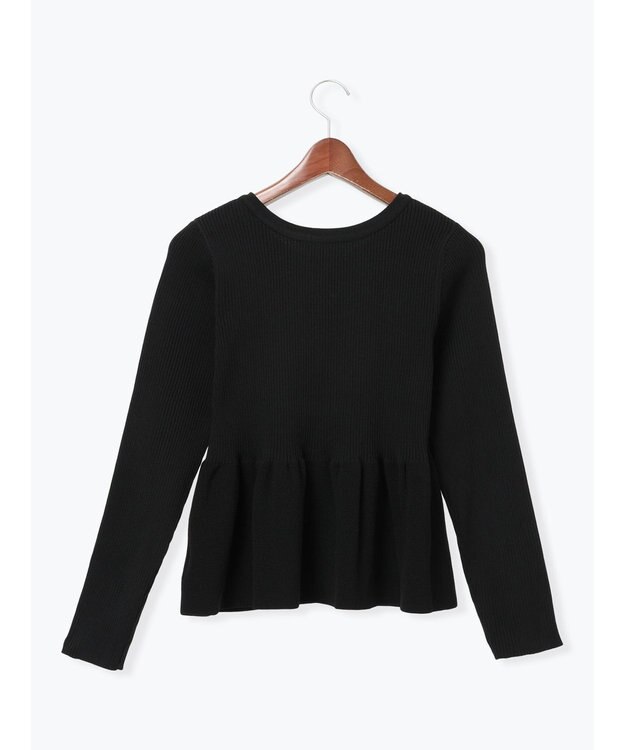 Te chichi 前後2WAYペプラムカーディガン ブラック