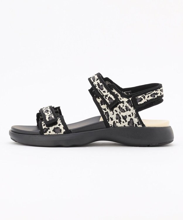 steppi ナロー ストラップ スポーツサンダル レオパード