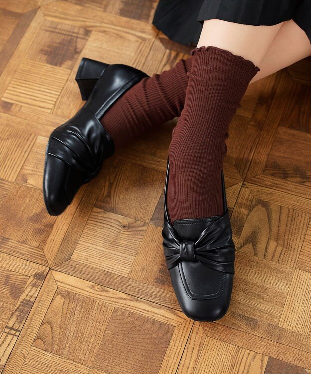 Tiaclasse 【安田美沙子さん着用】リボンローファー ブラック