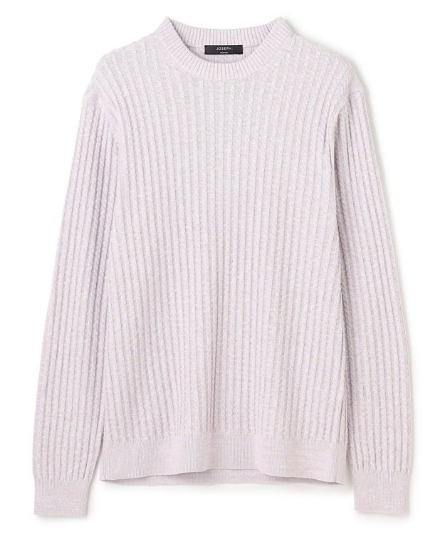 JOSEPH HOMME 【新柄】シルクバルキー クルーネックニット ライラック系