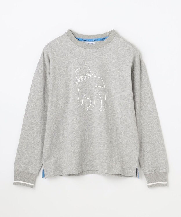 J.PRESS KIDS 【140-170cm】バックブル ラインプリント カットソー ライトグレー系