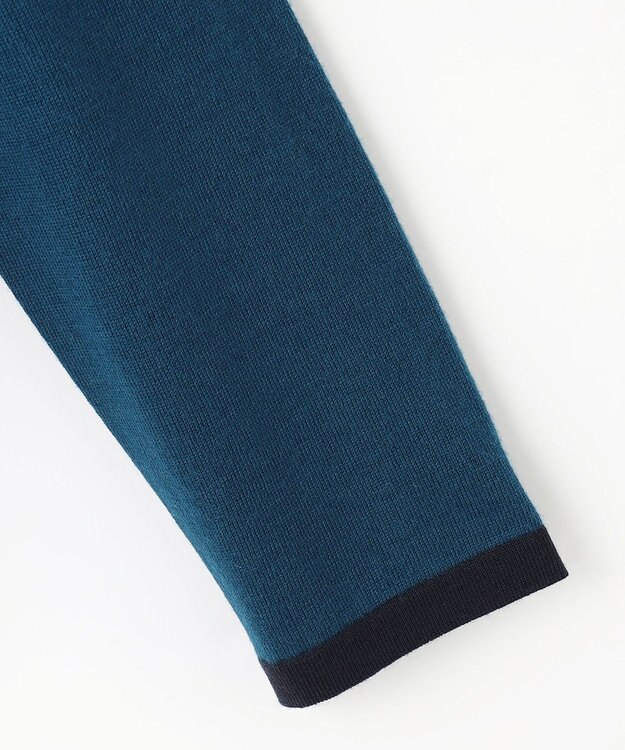 J.PRESS LADIES 【洗える】トリムツイン ニット グリーン系