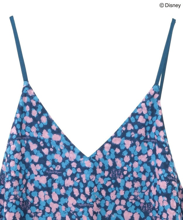 Green Parks ミッキー＆フレンズ／ジャガードキャミワンピース Blue