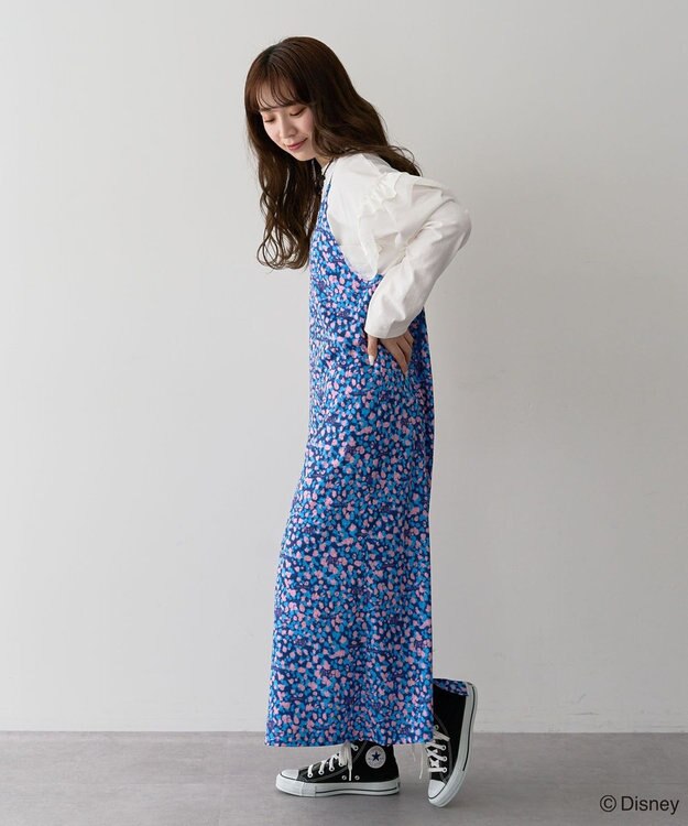 Green Parks ミッキー＆フレンズ／ジャガードキャミワンピース Blue