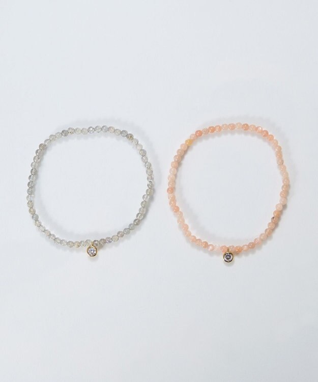 Phoebe ウィスパーストーンブレスレット　グレー/天然石 グレー