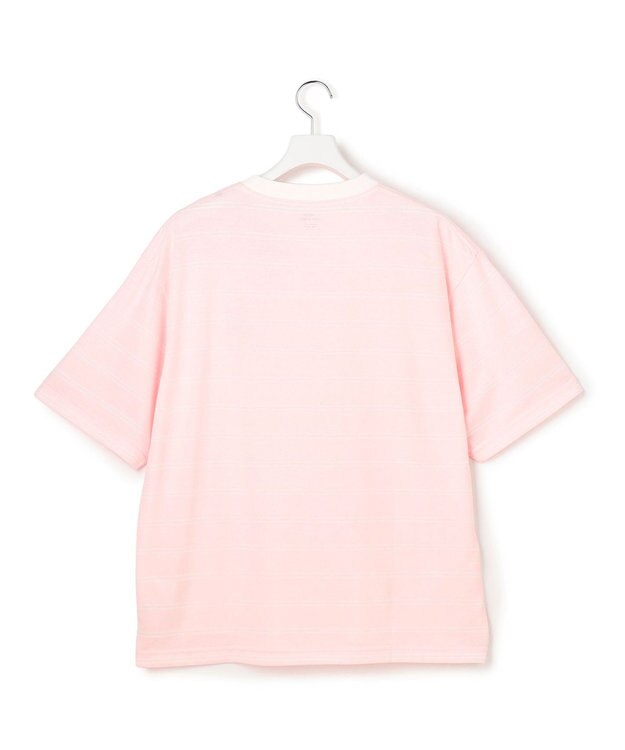 J.PRESS YORK STREET 【UNISEX】ブルドッグワンポイント ボーダー Tシャツ ピンク系1