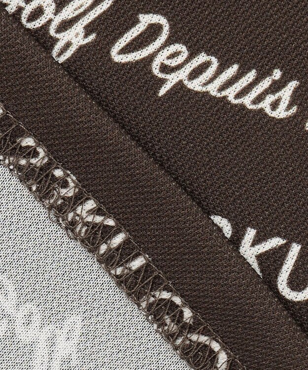 23区GOLF 【WOMEN】【吸水速乾/UVケア】ロゴパターンプリント 総柄半そで ポロシャツ ブラウン系5