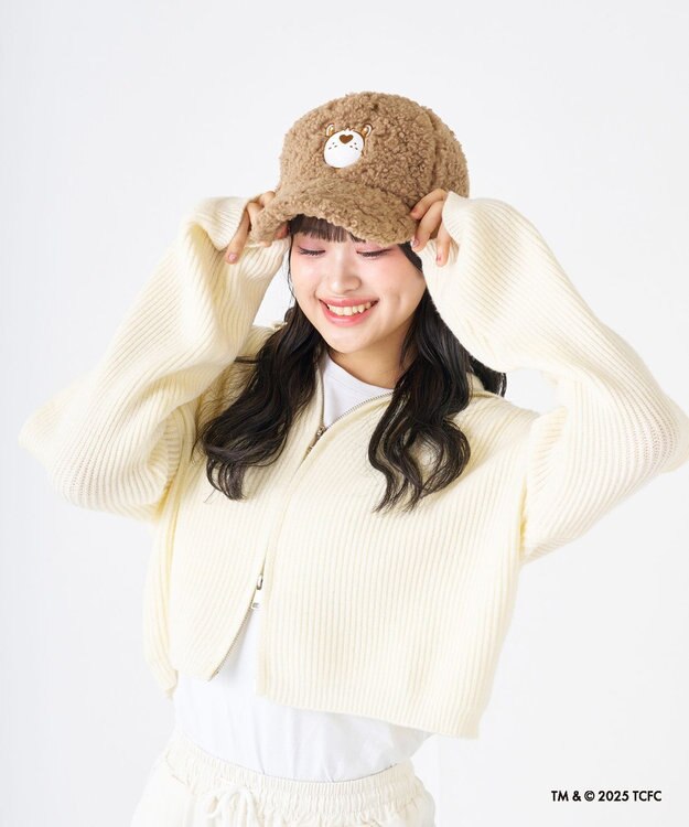 MOONBAT Care Bears(ケアベア) ボアキャップ 帽子 手洗い可能 サイズ調整可能 モカブラウン