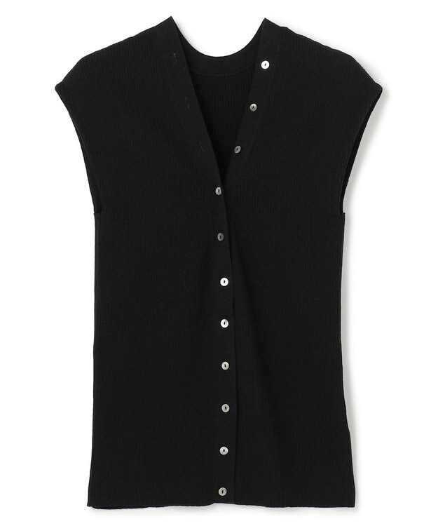 uncrave スムースニット 2WAYジレ ブラック