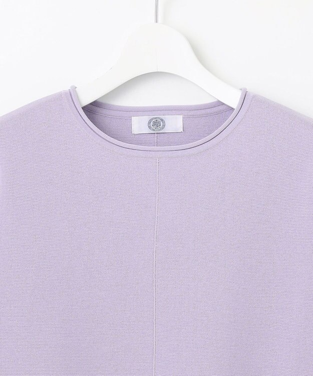 J.PRESS LADIES L 【洗える】COTTON ACETATE クルーネック ニット ラベンダー系