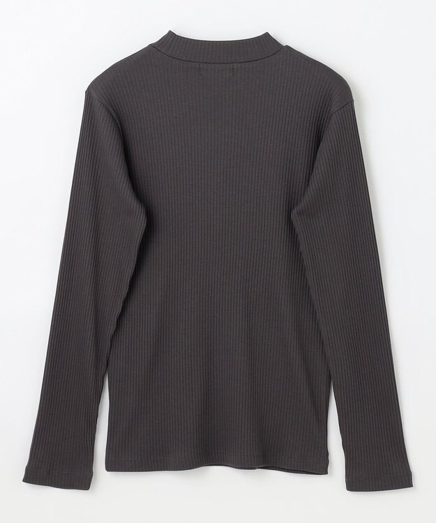 ANY テレコハイネックロングスリーブＴシャツ チャコール