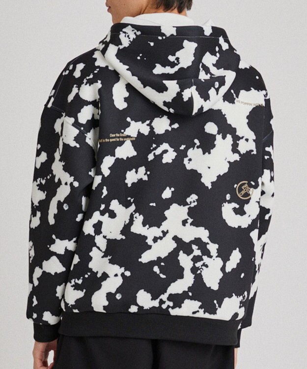 PW CIRCULUS 【WOMEN】ピント柄 ジップアップニットフーディ