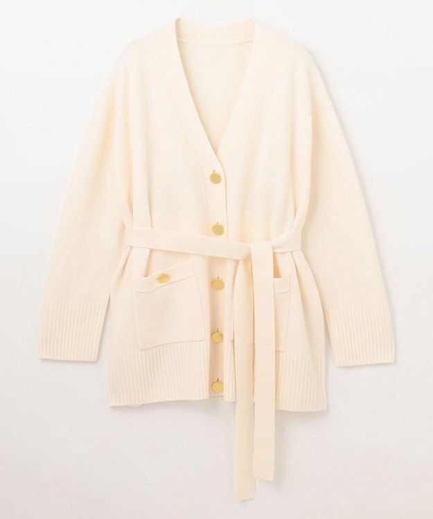 GRACE CONTINENTAL メリノウールニットカーディガン ホワイト