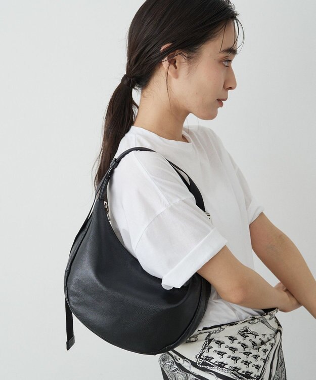 russet ≪ショルダーバッグ人気NO.1モデル≫ソフトレザーラウンドショルダーバッグ(CE-1326-WEB) Black2