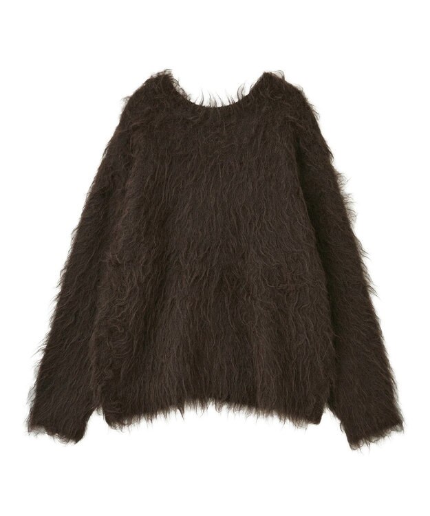 Green Parks ・ｓｗｉｎｇ　ｂｙ　２ｗａｙロング起毛カーディガ Brown