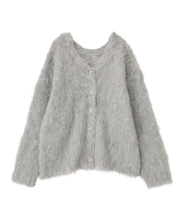 Green Parks ・ｓｗｉｎｇ　ｂｙ　２ｗａｙロング起毛カーディガ Light Gray