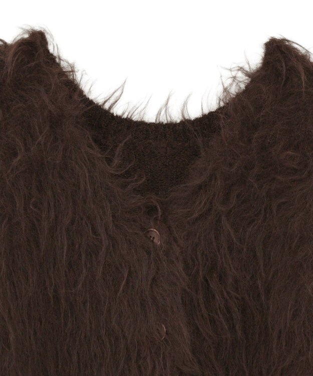 Green Parks ・ｓｗｉｎｇ　ｂｙ　２ｗａｙロング起毛カーディガ Brown