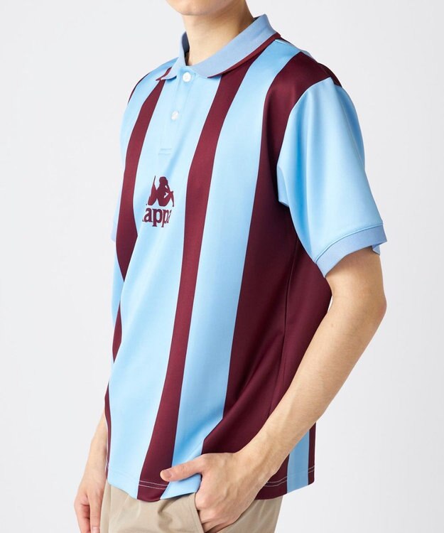 OP／FILA 【Kappa】カジュアルストライプゲームシャツ ブルー