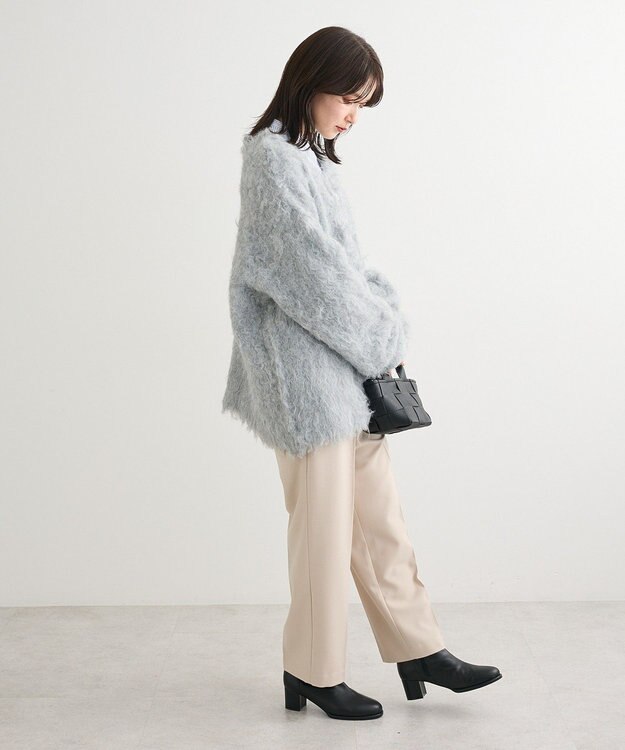 Green Parks ・ｓｗｉｎｇ　ｂｙ　２ｗａｙロング起毛カーディガ Light Gray