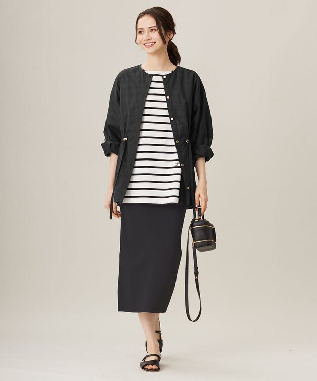 自由区 【洗える】シアーメモリー ブルゾン ブラック